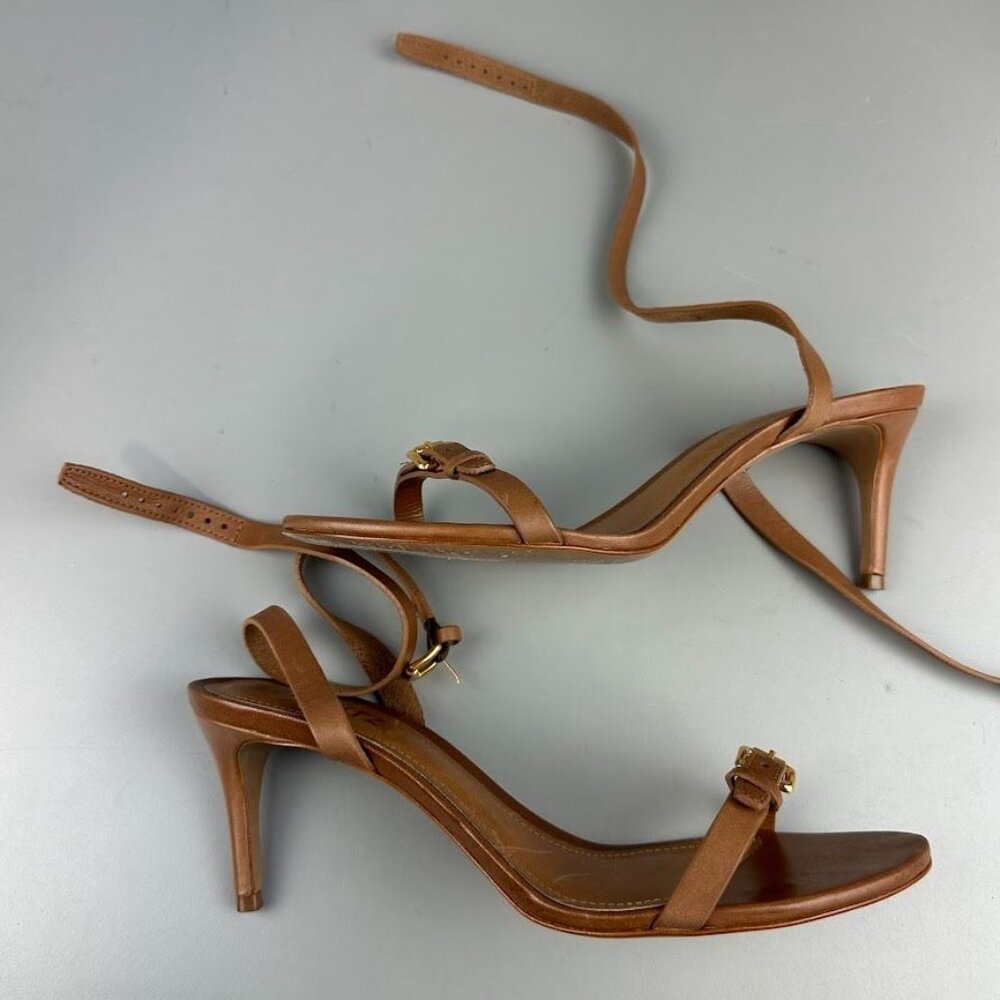 Schutz Aurora Mid Sandal in Brown - Picture 3 of 7